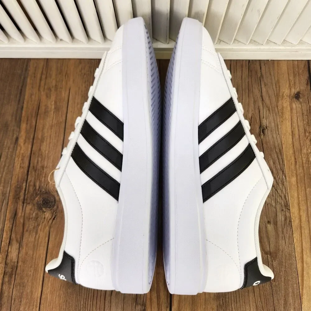 Adidas Grand Court 2.0 Mens Size 11 White Black Leather Tennis Shoes GW9195